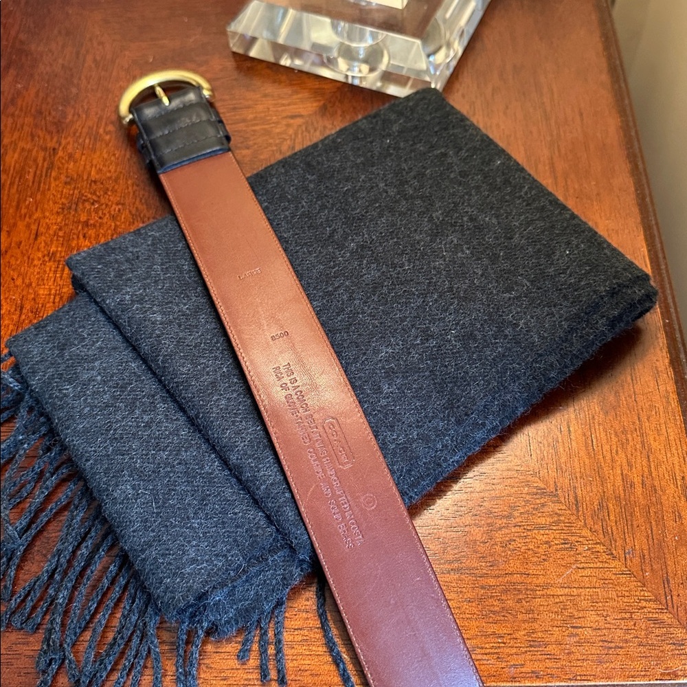 Coach EUC Vintage Black Leather Belt 8500, L - Made in USA - Picture 6 of 9